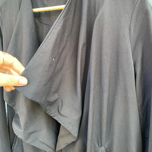 ALLSAINTS Hace Black Trench coat,  size 8 - Picture 7 of 14